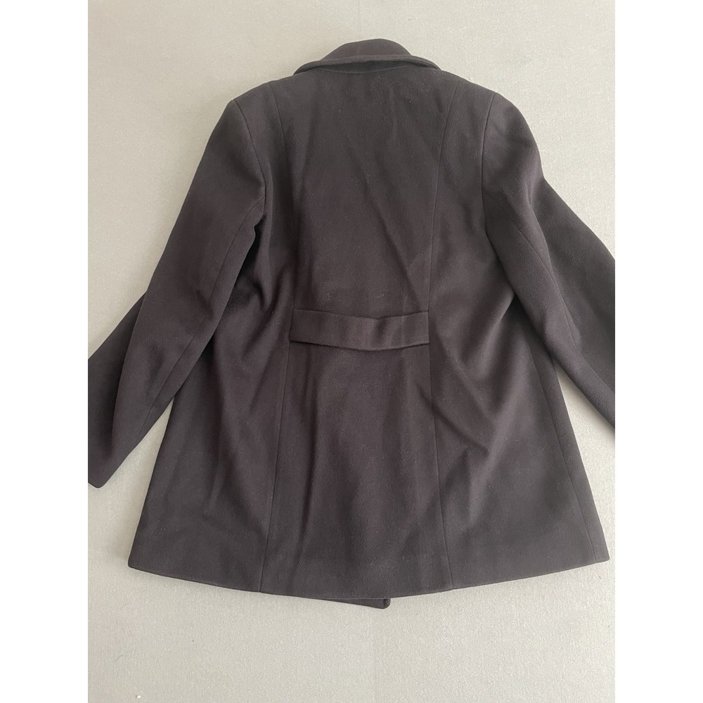 VTG Talbots Women 16 100% Wool Navy Pea Coat Jacket Anchor Nautical Classic - Picture 12 of 13